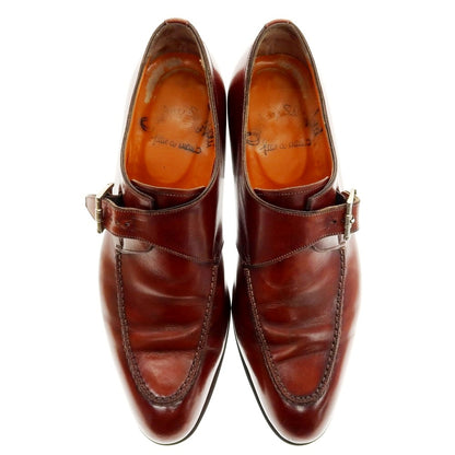 【中古】サントーニ Santoni シングルモンク ドレスシューズ ブラウン【 5 1/2 】【 状態ランクC 】【 メンズ 】
