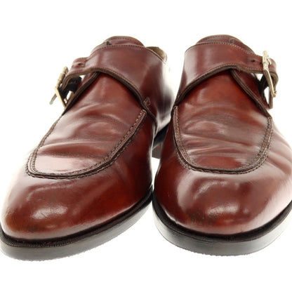 【中古】サントーニ Santoni シングルモンク ドレスシューズ ブラウン【 5 1/2 】【 状態ランクC 】【 メンズ 】