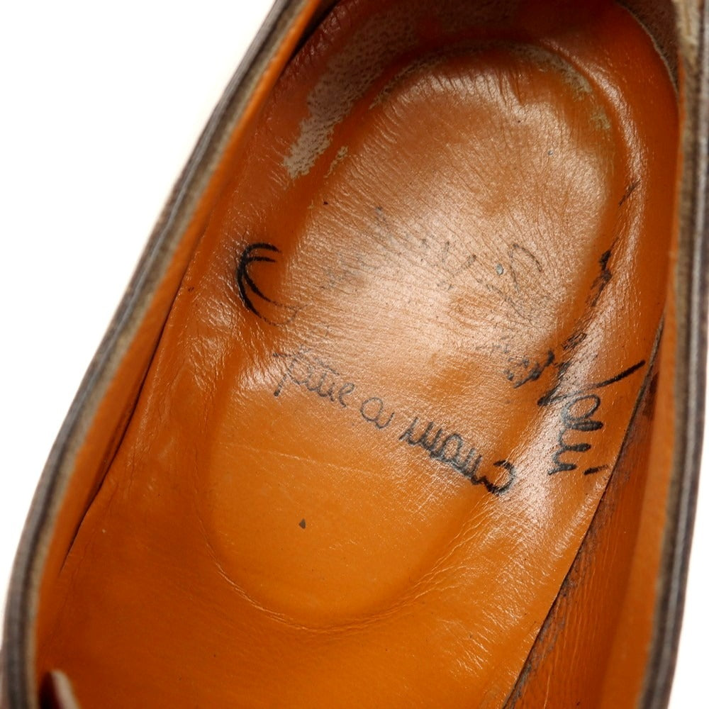 【中古】サントーニ Santoni シングルモンク ドレスシューズ ブラウン【 5 1/2 】【 状態ランクC 】【 メンズ 】
