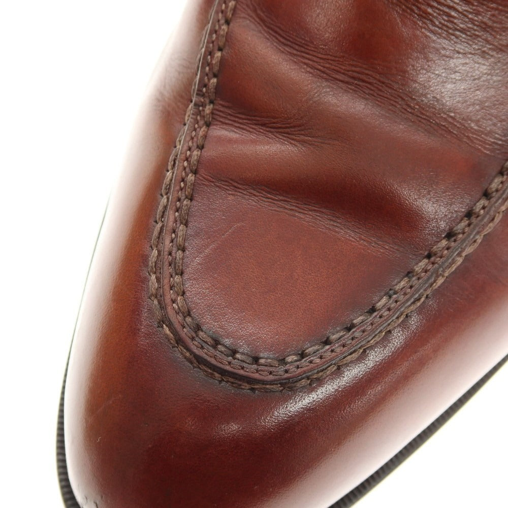 【中古】サントーニ Santoni シングルモンク ドレスシューズ ブラウン【 5 1/2 】【 状態ランクC 】【 メンズ 】