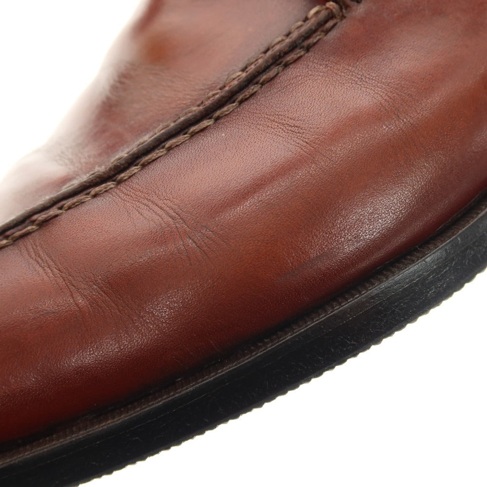 【中古】サントーニ Santoni シングルモンク ドレスシューズ ブラウン【 5 1/2 】【 状態ランクC 】【 メンズ 】