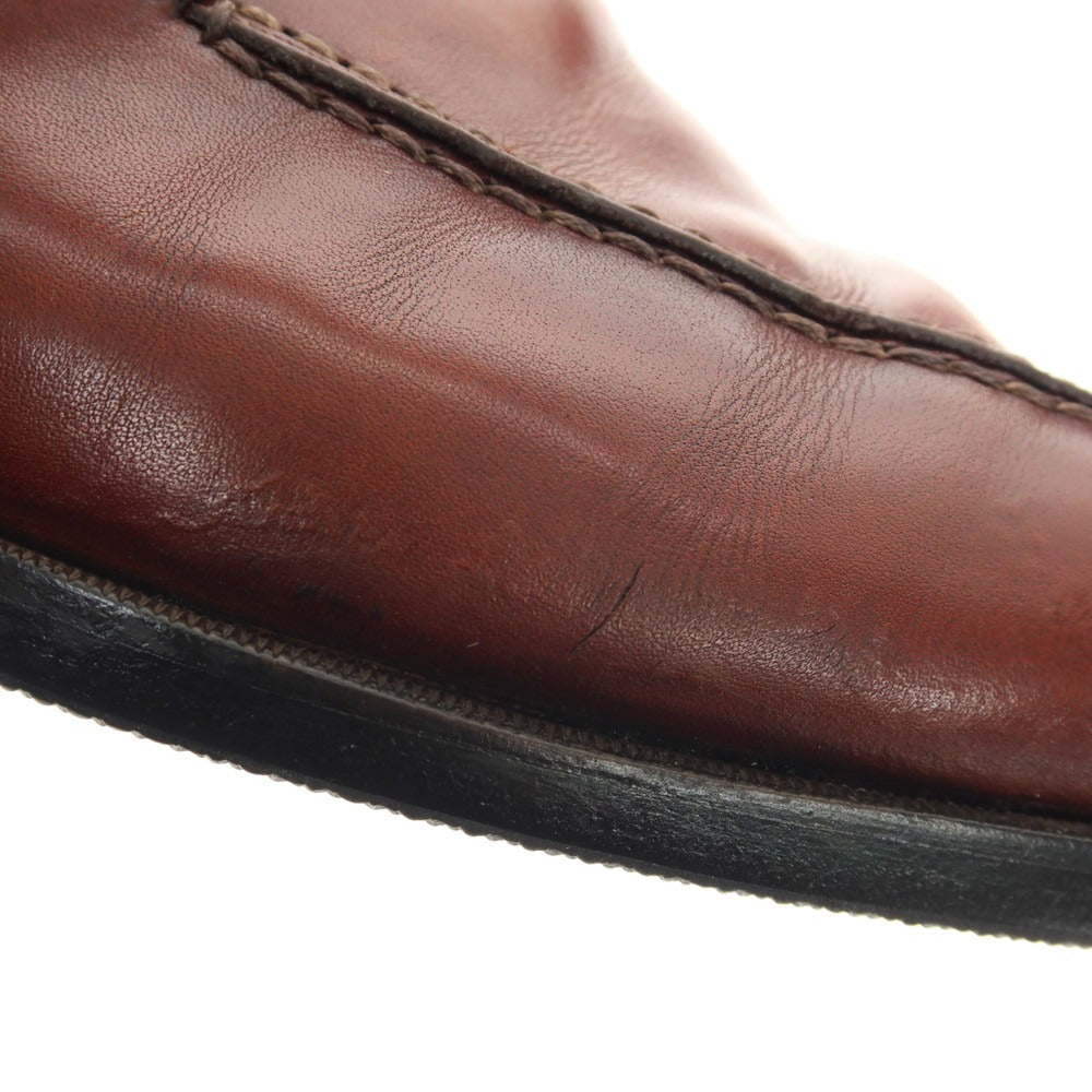 【中古】サントーニ Santoni シングルモンク ドレスシューズ ブラウン【 5 1/2 】【 状態ランクC 】【 メンズ 】