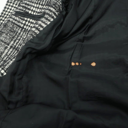 【中古】タリアトーレ TAGLIATORE LARS コットンウールナイロン チェック ベルテッドコート ブラックxホワイト【 44 】【 状態ランクB 】【 メンズ 】