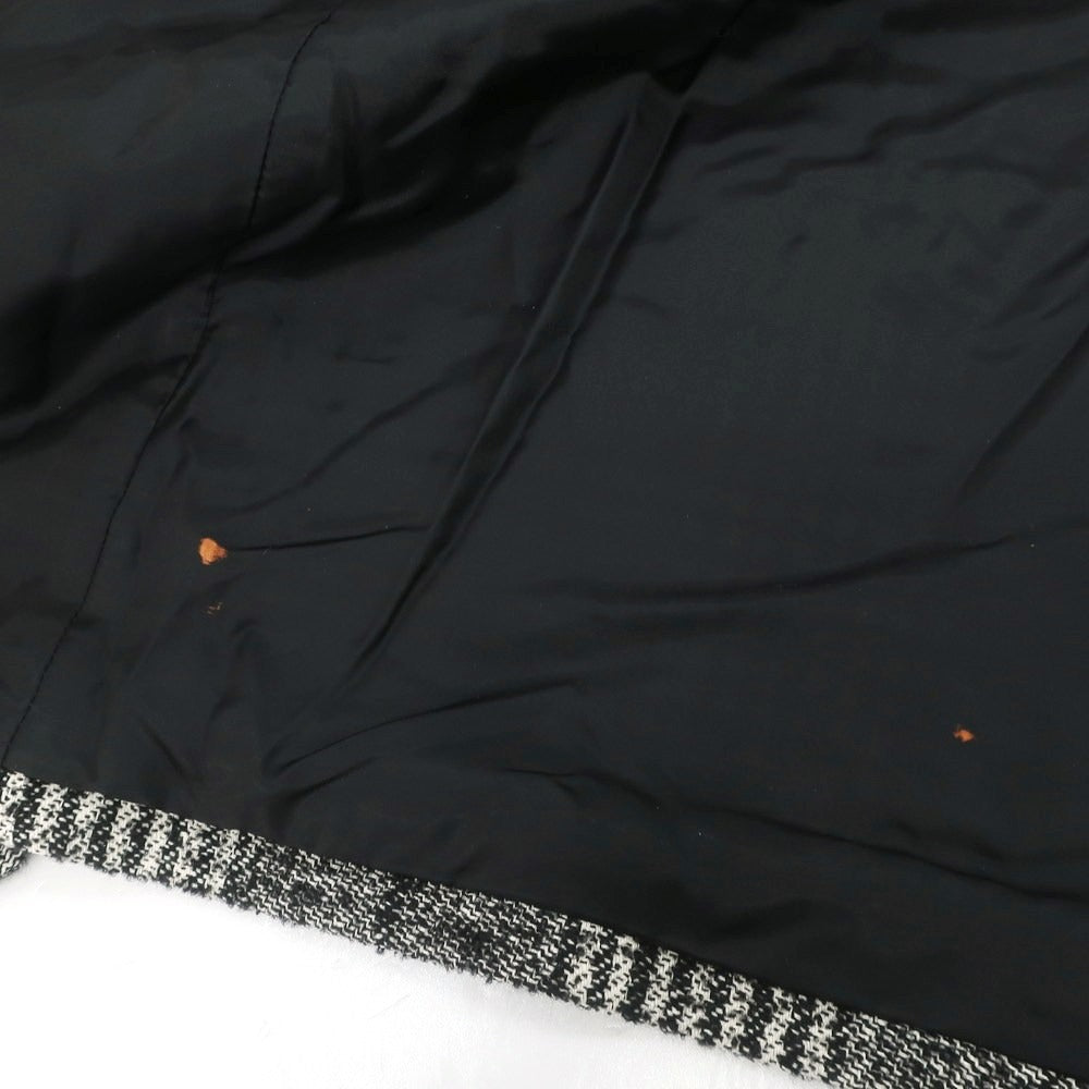 【中古】タリアトーレ TAGLIATORE LARS コットンウールナイロン チェック ベルテッドコート ブラックxホワイト【 44 】【 状態ランクB 】【 メンズ 】