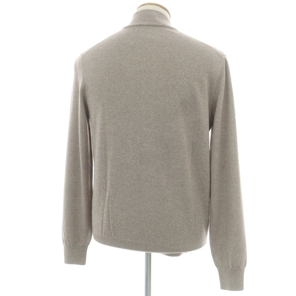 【中古】グランサッソ GRAN SASSO ハイゲージウール スタンドカラーカーディガン グレージュ【 48 】【 状態ランクA 】【 メンズ 】