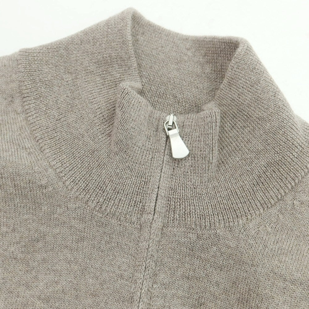 【中古】グランサッソ GRAN SASSO ハイゲージウール スタンドカラーカーディガン グレージュ【 48 】【 状態ランクA 】【 メンズ 】