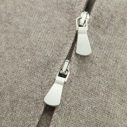 【中古】グランサッソ GRAN SASSO ハイゲージウール スタンドカラーカーディガン グレージュ【 48 】【 状態ランクA 】【 メンズ 】