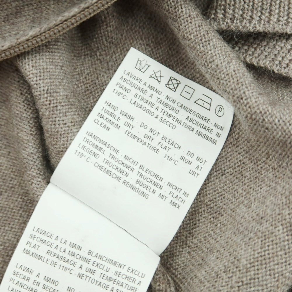 【中古】グランサッソ GRAN SASSO ハイゲージウール スタンドカラーカーディガン グレージュ【 48 】【 状態ランクA 】【 メンズ 】