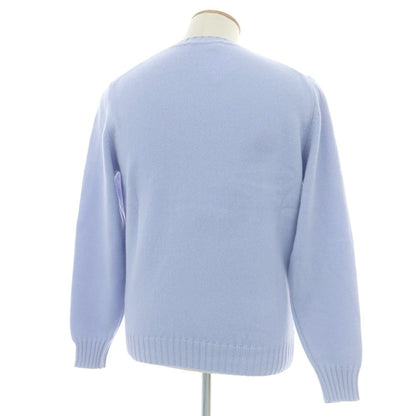 【中古】サンモリッツ S.MORITZ ウールカシミヤ クルーネックニット ライトブルー【 48 】【 状態ランクB 】【 メンズ 】