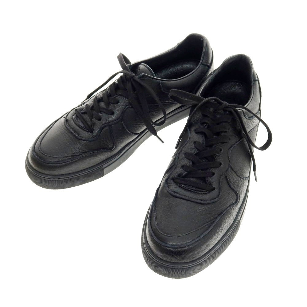 【中古】ヨーク YOAK グレインレザー ローカットスニーカー ブラック【 42 】【 状態ランクA 】【 メンズ 】