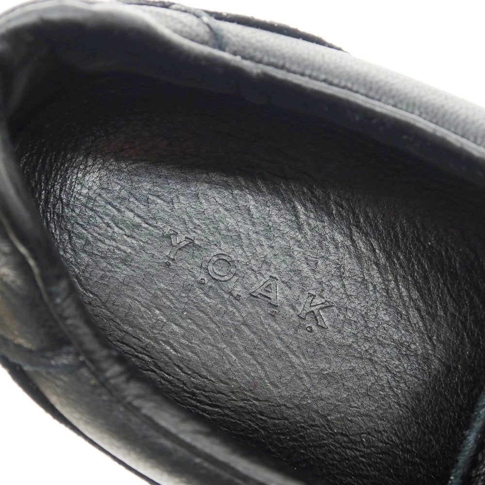 【中古】ヨーク YOAK グレインレザー ローカットスニーカー ブラック【 42 】【 状態ランクA 】【 メンズ 】