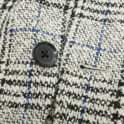 【中古】ブリッラ ペル イル グスト Brilla per il gusto シルクカシミヤ混ウール チェック 3B テーラードジャケット オフホワイトxブラック【 46 】【 状態ランクB 】【 メンズ 】