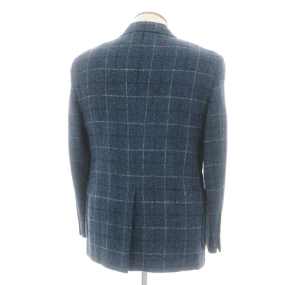 【中古】ブルックスブラザーズ Brooks Brothers ウール ハリスツイード チェック 3B テーラードジャケット ネイビー【 38 】【 状態ランクA 】【 メンズ 】