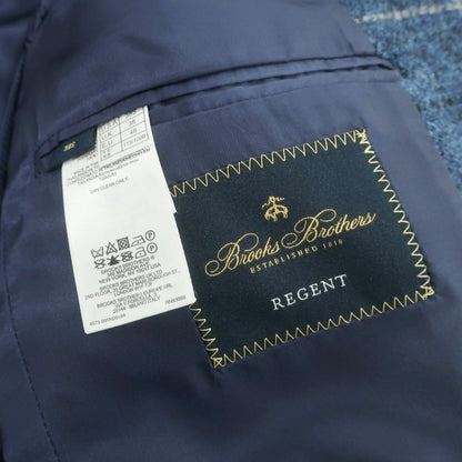 【中古】ブルックスブラザーズ Brooks Brothers ウール ハリスツイード チェック 3B テーラードジャケット ネイビー【 38 】【 状態ランクA 】【 メンズ 】