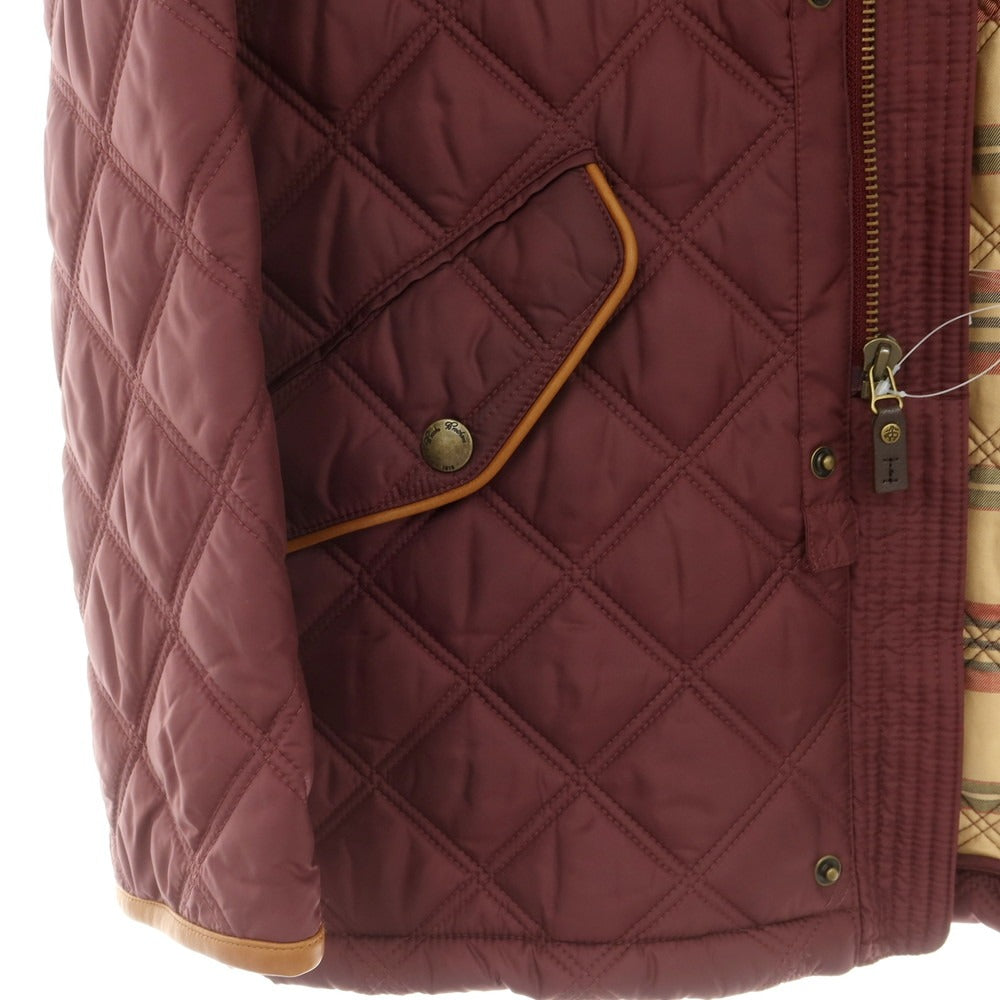 【中古】ブルックスブラザーズ Brooks Brothers ポリエステル 中綿入り スタンドカラー キルティングブルゾン ワインレッド【 S 】【 状態ランクC 】【 メンズ 】