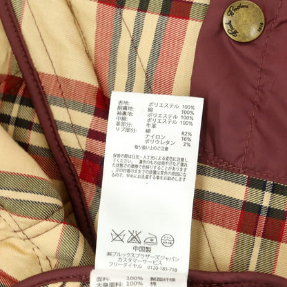 【中古】ブルックスブラザーズ Brooks Brothers ポリエステル 中綿入り スタンドカラー キルティングブルゾン ワインレッド【 S 】【 状態ランクC 】【 メンズ 】