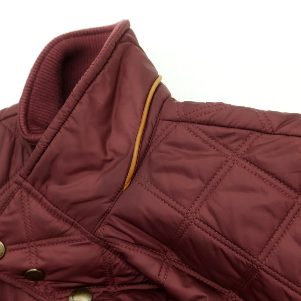 【中古】ブルックスブラザーズ Brooks Brothers ポリエステル 中綿入り スタンドカラー キルティングブルゾン ワインレッド【 S 】【 状態ランクC 】【 メンズ 】