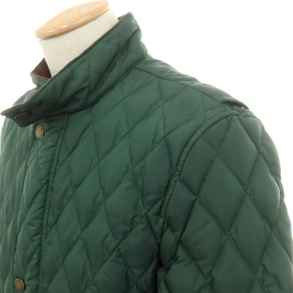【中古】ブルックスブラザーズ Brooks Brothers ポリエステル キルティング スタンドカラー ダウンジャケット グリーン【 S 】【 状態ランクC 】【 メンズ 】