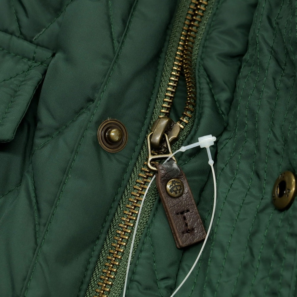 【中古】ブルックスブラザーズ Brooks Brothers ポリエステル キルティング スタンドカラー ダウンジャケット グリーン【 S 】【 状態ランクC 】【 メンズ 】