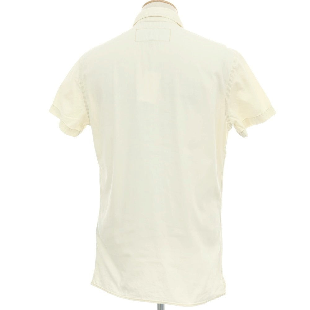 【中古】ハイドロゲン HYDROGEN コットン系 レギュラーカラー プルオーバーシャツ オフホワイト【サイズS】【 状態ランクC 】【 メンズ 】