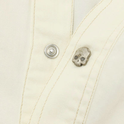 【中古】ハイドロゲン HYDROGEN コットン系 レギュラーカラー プルオーバーシャツ オフホワイト【サイズS】【 状態ランクC 】【 メンズ 】