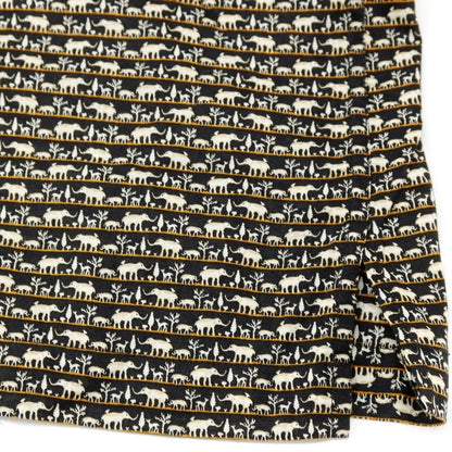 【中古】ジムトンプソン JIM THOMPSON コットン アニマル柄 プリント オープンカラー 半袖シャツ ブラック【サイズSS】【 状態ランクA 】【 メンズ 】