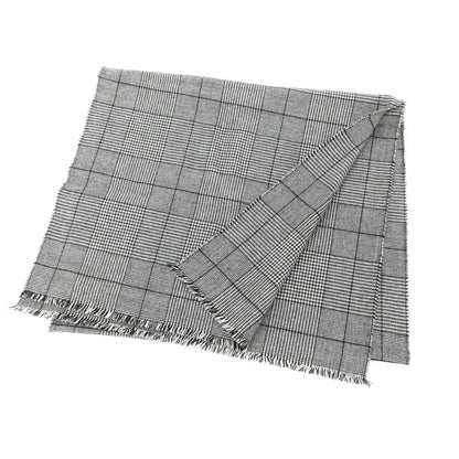 【中古】ジョンストンズ JOHNSTONS ウール グレンチェック ストール グレー【 状態ランクB 】【 ユニセックス 】