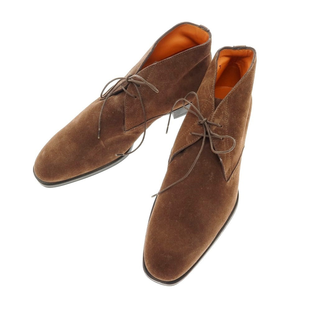 【中古】サントーニ Santoni スエード チャッカブーツ ブラウン【 7 】【 状態ランクA 】【 メンズ 】