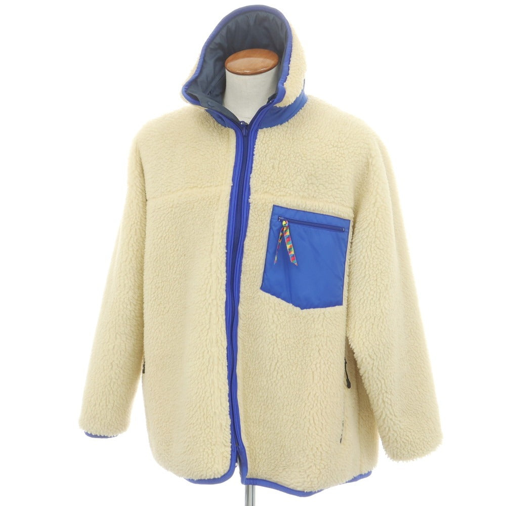 【中古】イズネス is-ness リバーシブル フリースジャケット アイボリー【 ONE（FREE） 】【 状態ランクC 】【 メンズ 】