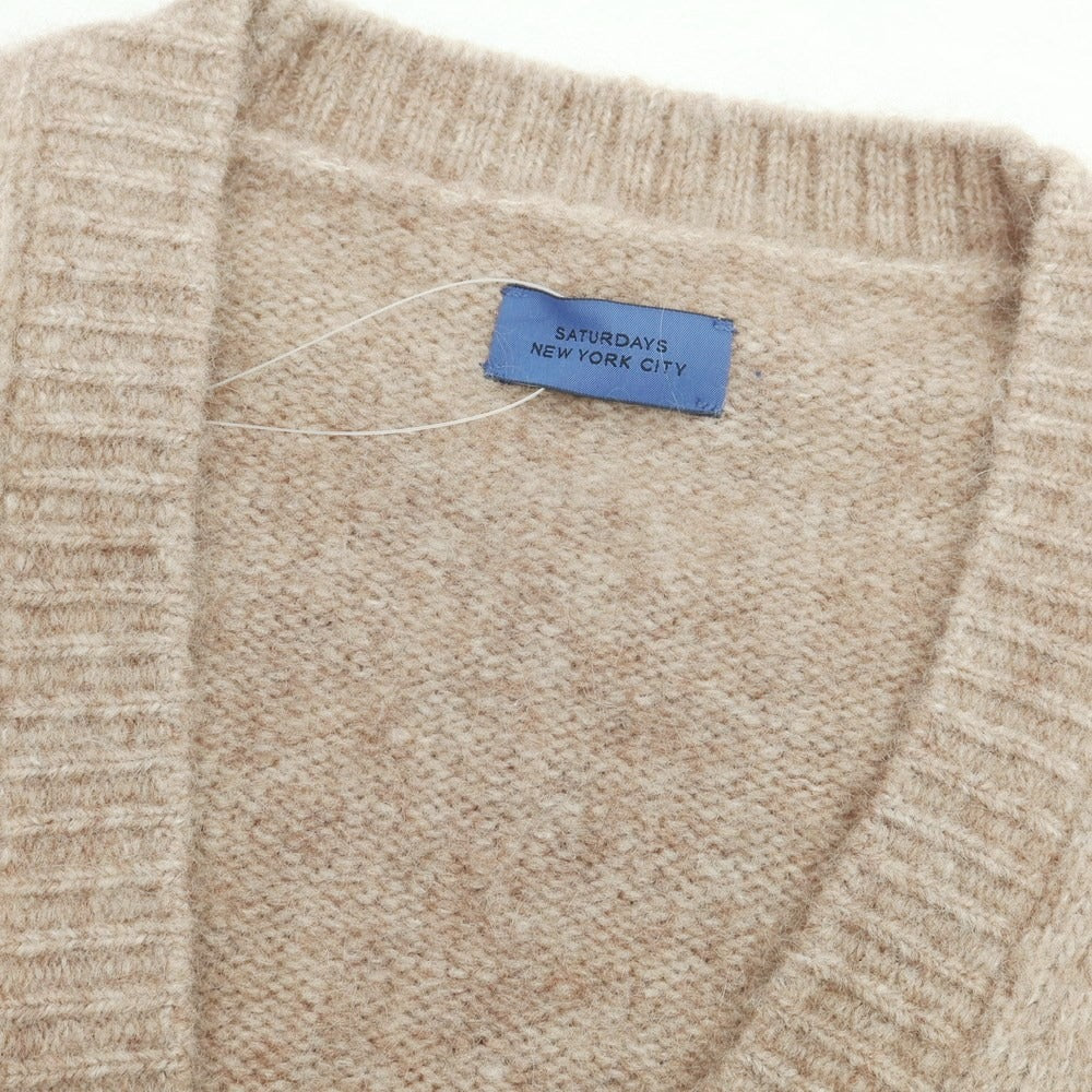 【中古】サタデーズ ニューヨークシティ Saturdays NYC ナイロンモヘヤウール カーディガン ベージュ系【 Ｍ 】【 状態ランクB 】【 メンズ 】