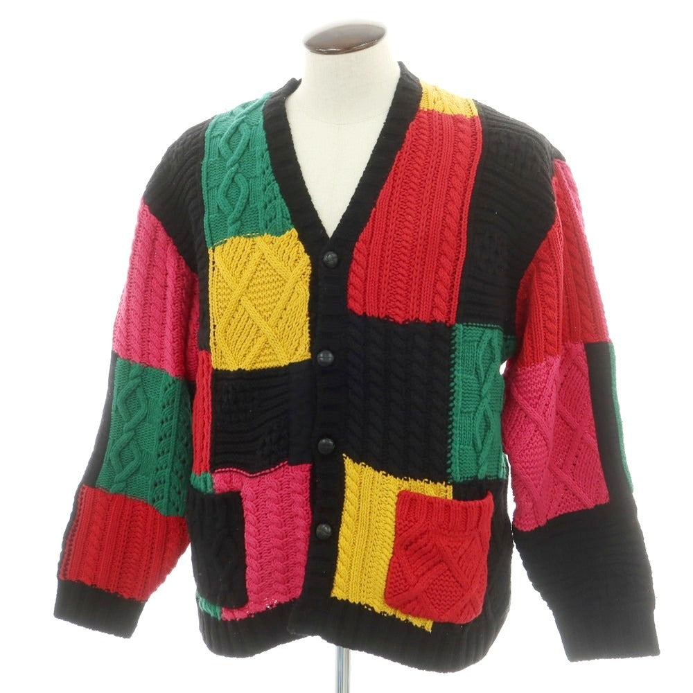【中古】シュプリーム Supreme 2023年秋冬 Patchwork Cable Knit Cardigan カーディガン マルチカラー【 L 】【 状態ランクC 】【 メンズ 】