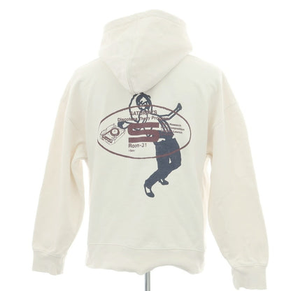 【中古】サタデーズ ニューヨークシティ Saturdays NYC コットン プルオーバー パーカー アイボリー【 L 】【 状態ランクC 】【 メンズ 】