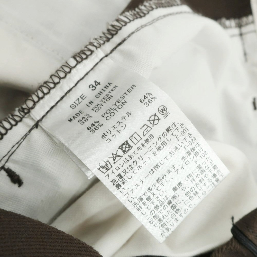 【中古】サタデーズ ニューヨークシティ Saturdays NYC × Dickies ポリエステルコットン ワークパンツ ダークブラウン【 34 】【 状態ランクC 】【 メンズ 】