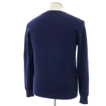 【中古】クルチアーニ CRUCIANI ハイゲージウール Vネックニット ネイビー【 48 】【 状態ランクB 】【 メンズ 】
