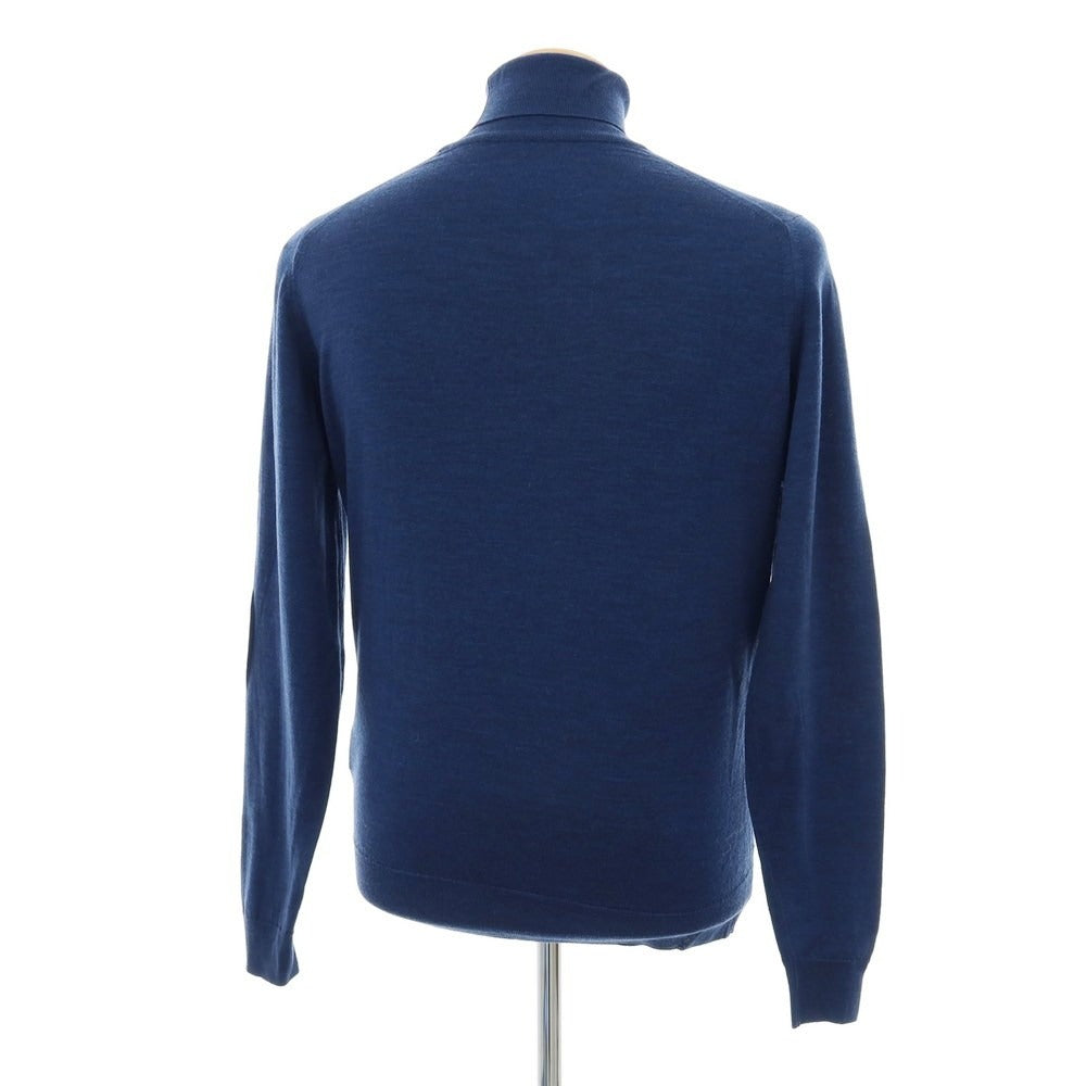 【中古】ジョンスメドレー JOHN SMEDLEY ハイゲージウール タートルネックニット ダークブルー系【 M 】【 状態ランクB 】【 メンズ 】