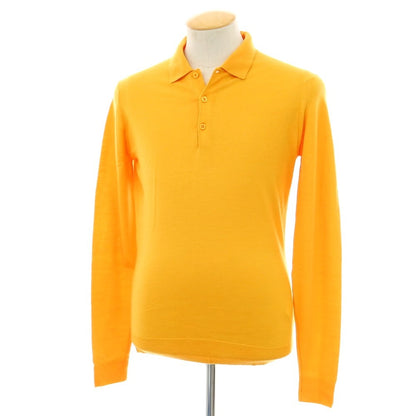【中古】ジョンスメドレー JOHN SMEDLEY ハイゲージウール ポロニット オレンジ【 S 】【 状態ランクB 】【 メンズ 】