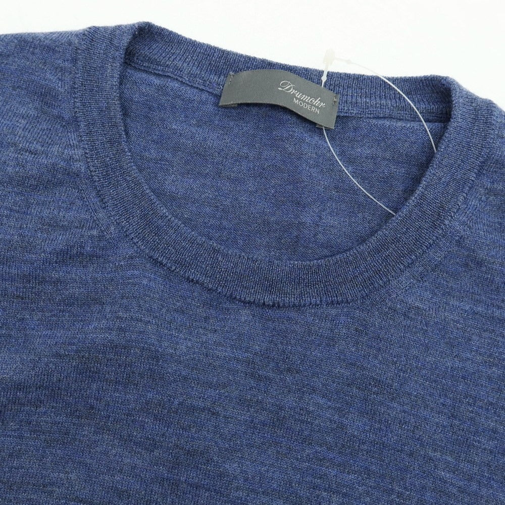 【中古】ドルモア DRUMOHR ハイゲージウール クルーネックニット グレイッシュライトネイビー【 46 】【 状態ランクB 】【 メンズ 】