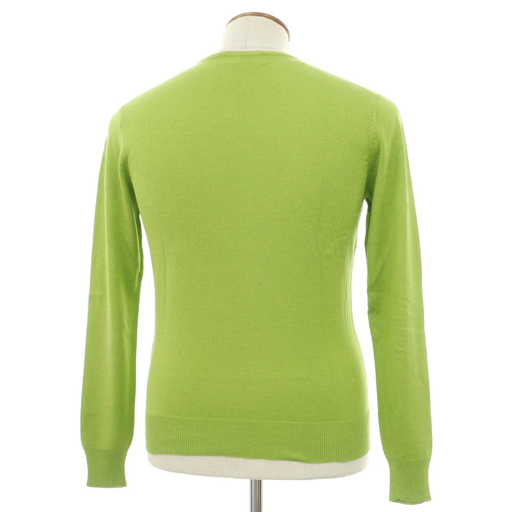 【中古】トゥモローランド TOMORROWLAND tricot ハイゲージ シルク クルーネック プルオーバーニット ライトグリーン【サイズM】【 状態ランクB 】【 メンズ 】