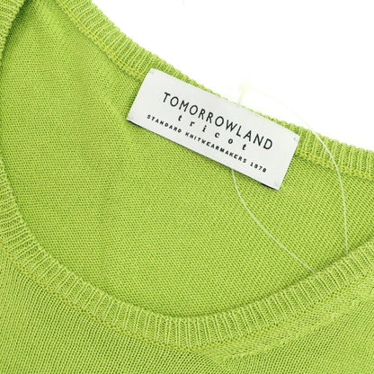【中古】トゥモローランド TOMORROWLAND tricot ハイゲージ シルク クルーネック プルオーバーニット ライトグリーン【サイズM】【 状態ランクB 】【 メンズ 】