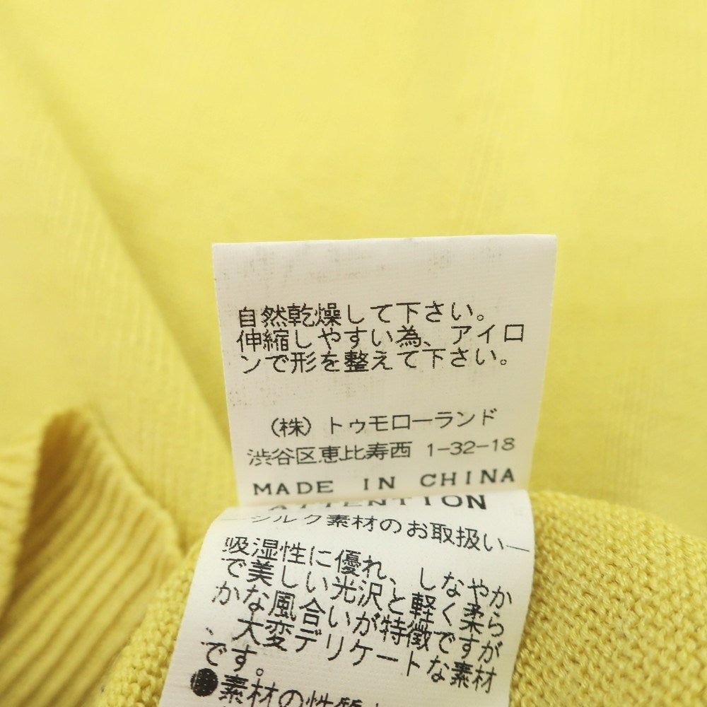 【中古】トゥモローランド TOMORROWLAND tricot ハイゲージ シルク クルーネック プルオーバーニット イエロー【サイズM】【 状態ランクB 】【 メンズ 】