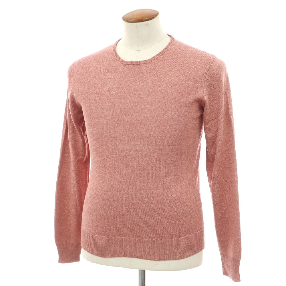 【中古】トゥモローランド TOMORROWLAND tricot ハイゲージ シルク クルーネック プルオーバーニット ダークピンク系【サイズM】【 状態ランクB 】【 メンズ 】