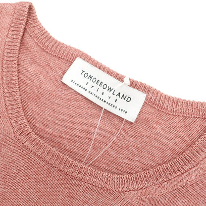 【中古】トゥモローランド TOMORROWLAND tricot ハイゲージ シルク クルーネック プルオーバーニット ダークピンク系【サイズM】【 状態ランクB 】【 メンズ 】