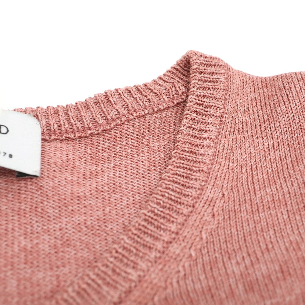【中古】トゥモローランド TOMORROWLAND tricot ハイゲージ シルク クルーネック プルオーバーニット ダークピンク系【サイズM】【 状態ランクB 】【 メンズ 】