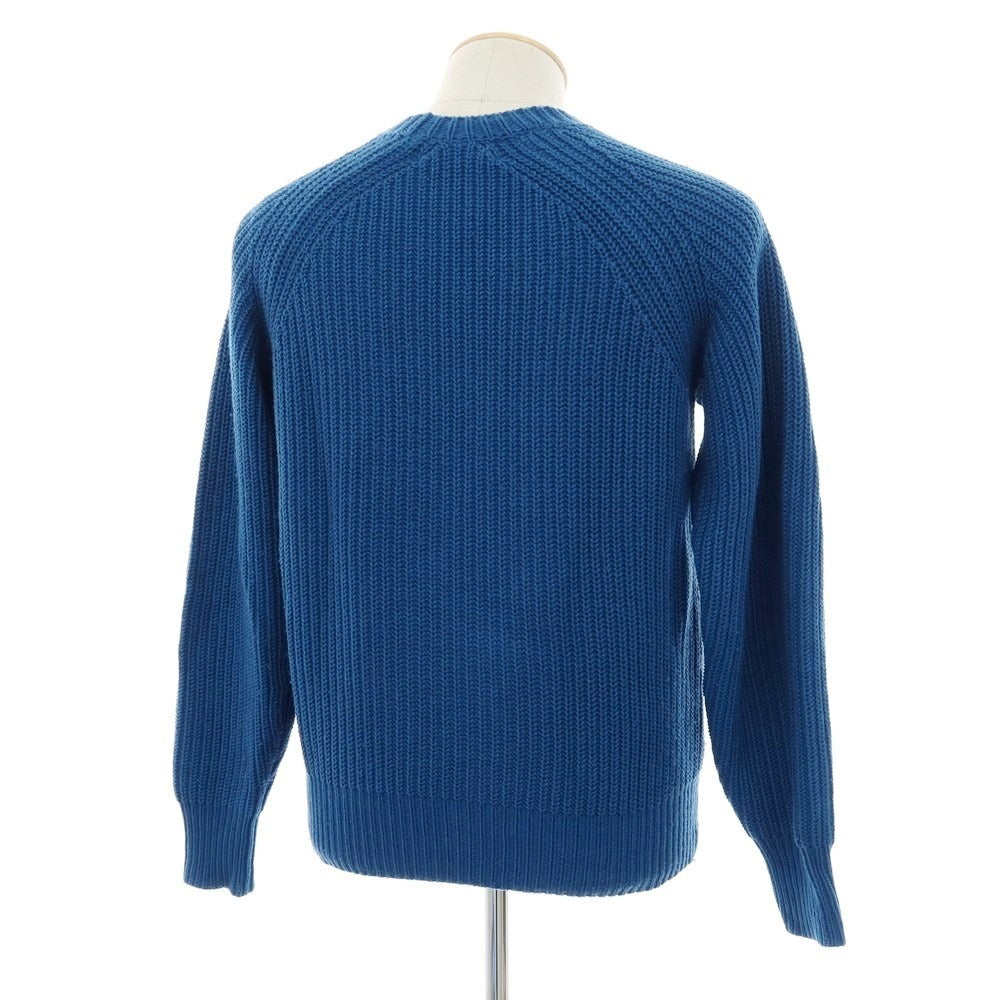【中古】トゥモローランド TOMORROWLAND ミドルゲージカシミヤシルク プルオーバーニット ブルー系【 M 】【 状態ランクC 】【 メンズ 】