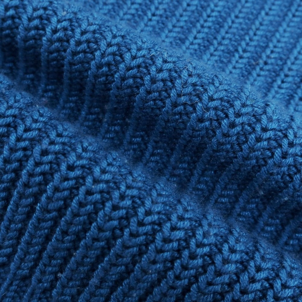 【中古】トゥモローランド TOMORROWLAND ミドルゲージカシミヤシルク プルオーバーニット ブルー系【 M 】【 状態ランクC 】【 メンズ 】