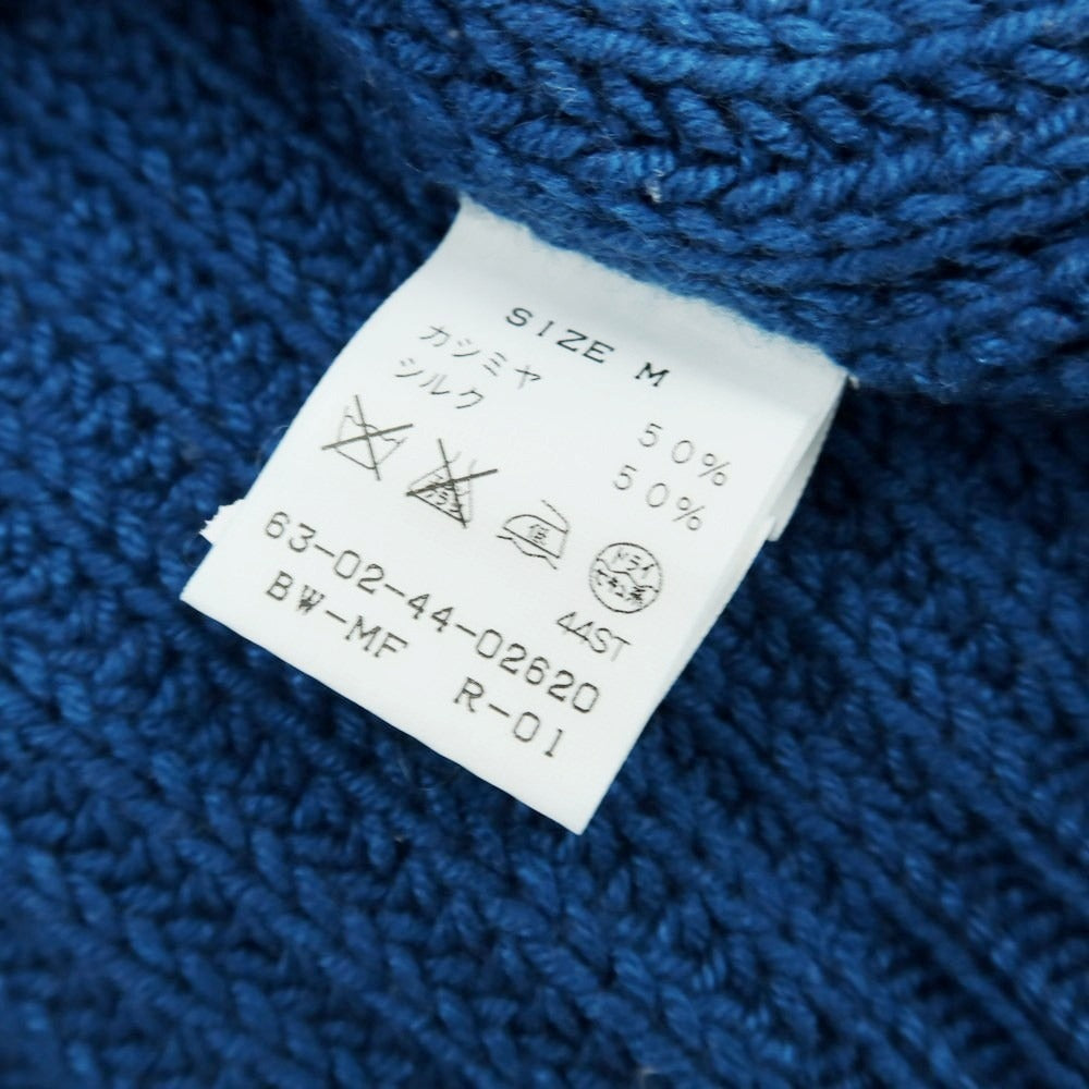 【中古】トゥモローランド TOMORROWLAND ミドルゲージカシミヤシルク プルオーバーニット ブルー系【 M 】【 状態ランクC 】【 メンズ 】
