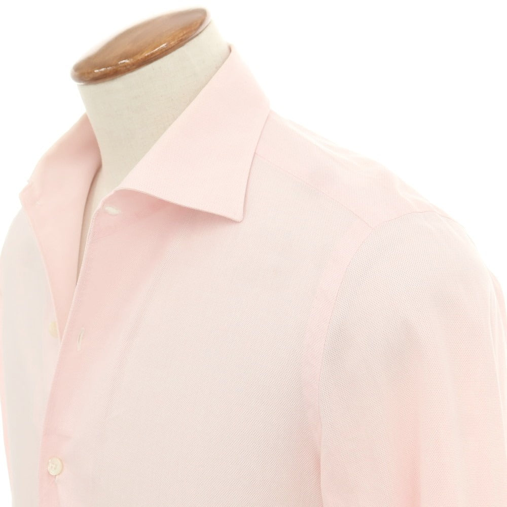 【中古】フィナモレ Finamore コットン ワイドカラー ドレスシャツ ピンク【 39 】【 状態ランクC 】【 メンズ 】