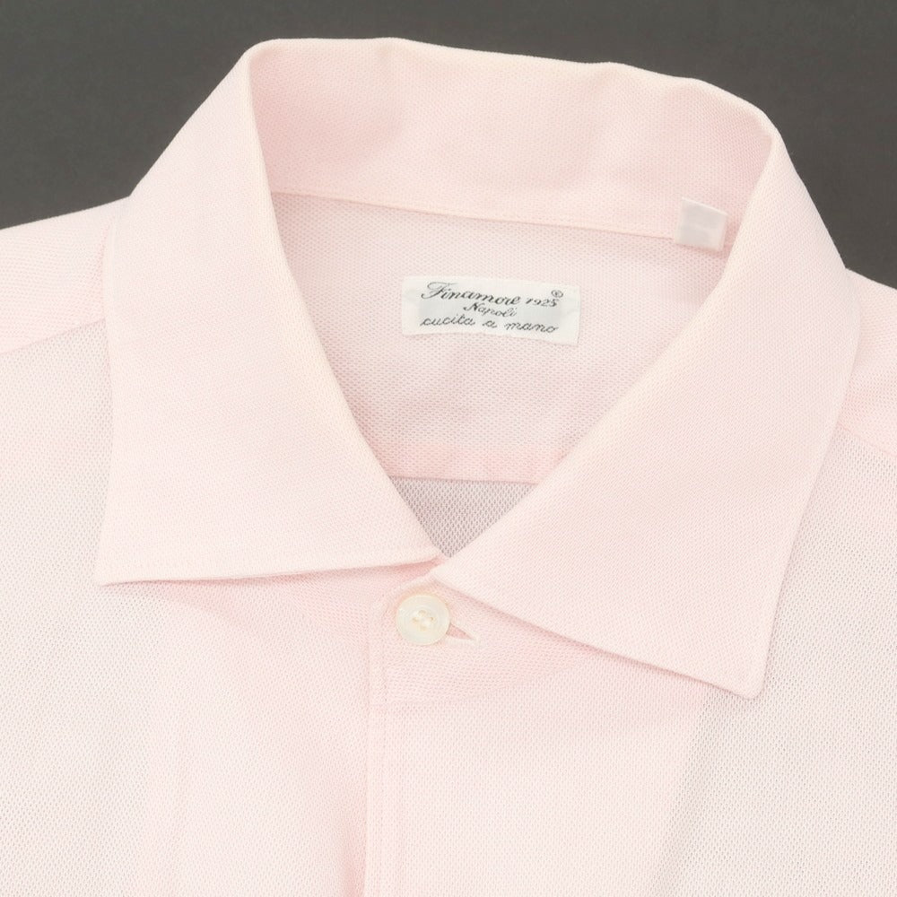 【中古】フィナモレ Finamore コットン ワイドカラー ドレスシャツ ピンク【 39 】【 状態ランクC 】【 メンズ 】