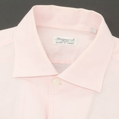 【中古】フィナモレ Finamore コットン ワイドカラー ドレスシャツ ピンク【 39 】【 状態ランクC 】【 メンズ 】