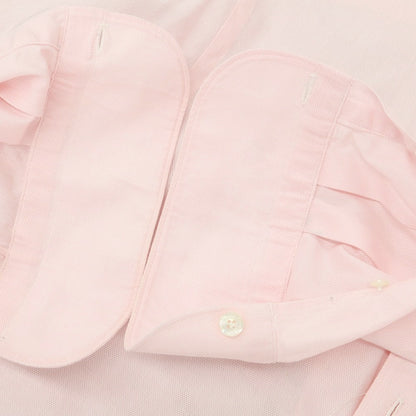 【中古】フィナモレ Finamore コットン ワイドカラー ドレスシャツ ピンク【 39 】【 状態ランクC 】【 メンズ 】